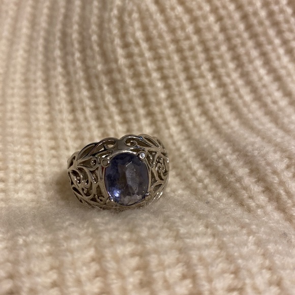 Ring, sterling, amethyst - Picture 2 of 5